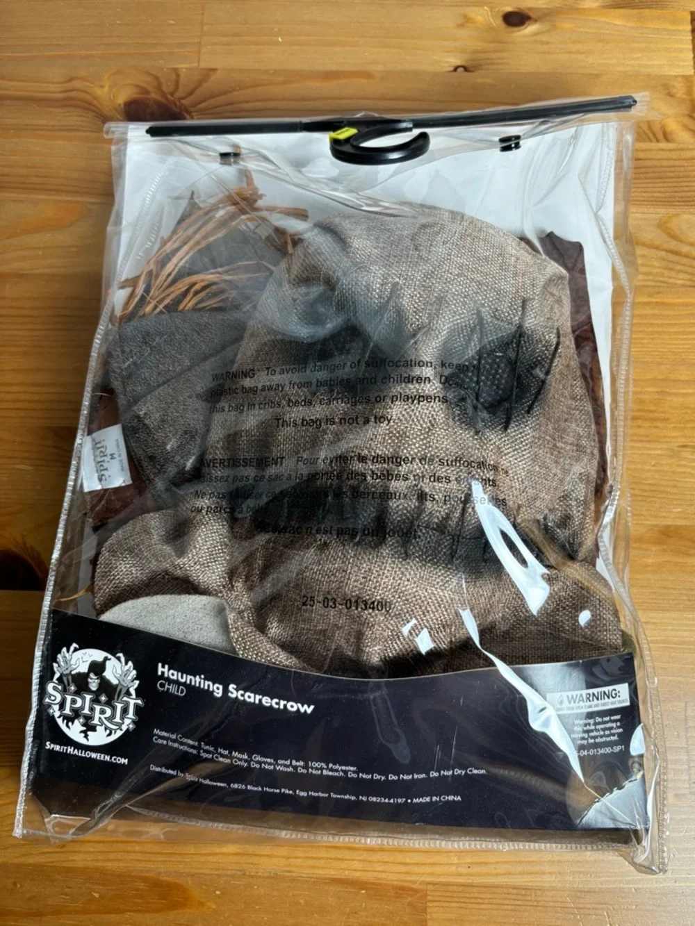 Spirit Halloween Hunting Scarecrow Costume Youth M